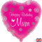 Happy Birthday Mum Pink Heart